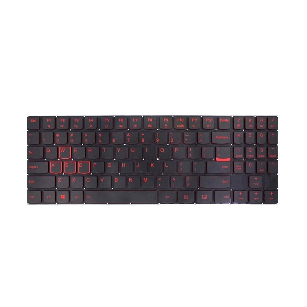 Tastatura laptop Lenovo V160420D-FPC A1, Layout US, negru/rosu, fara rama, iluminata