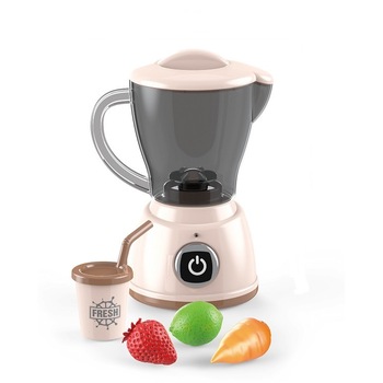 Blender de jucarie cu sunete, lumini si fructe incluse, bej pal Blender de jucarie cu sunete, lumini si fructe incluse, bej pal