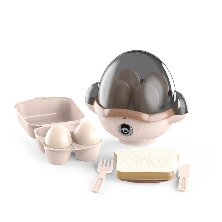 Jucarie fierbator de oua,cu lumini,sunete si accesorii,bej pal