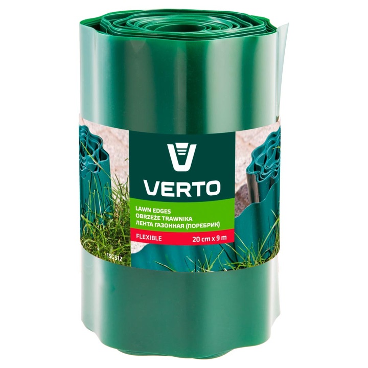 Ágyásszegély Verto 20x9cm zöld 9m 15G512