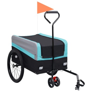 Remorca bicicleta & carucior 2-in-1 XXL, albastru, gri si negru 92444 Remorca bicicleta & carucior 2-in-1 XXL, albastru, gri si negru 92444
