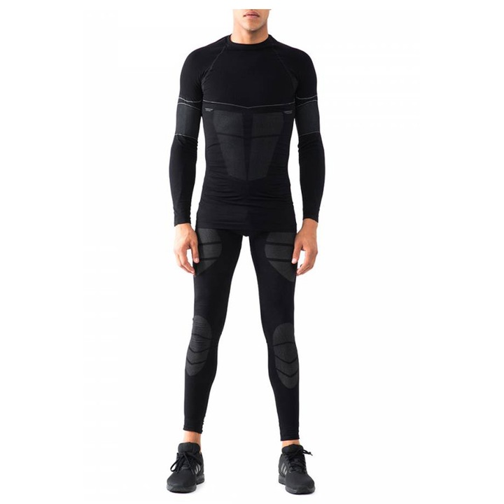 Set de lenjerie termică Aim High THERM-AIMH-2P, 2 piese, Pentru bărbați, Negru, L