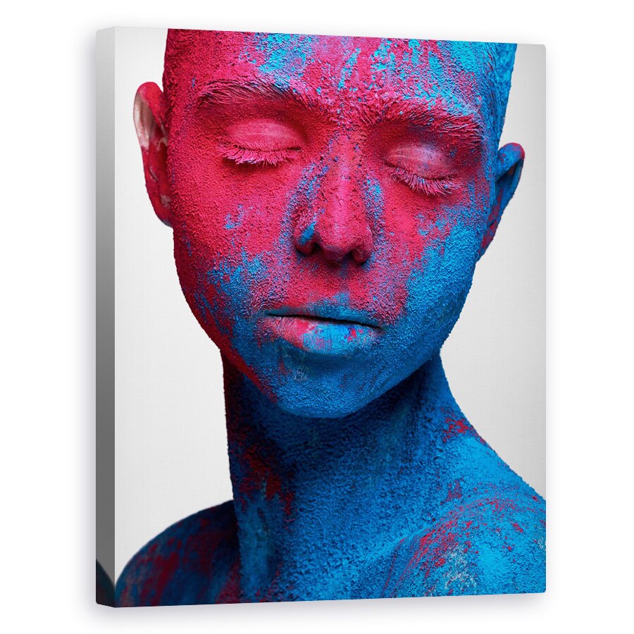 Tablou canvas - Extaz, Portret, Culoare, Viu, Rosu, Albastru, 60 x 75 cm