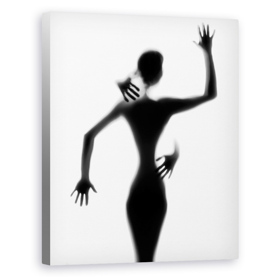 Tablou canvas - Atingere, Abstract, Persoana, Maini, Silueta, Grafic, Contrast, 80 x 100 cm