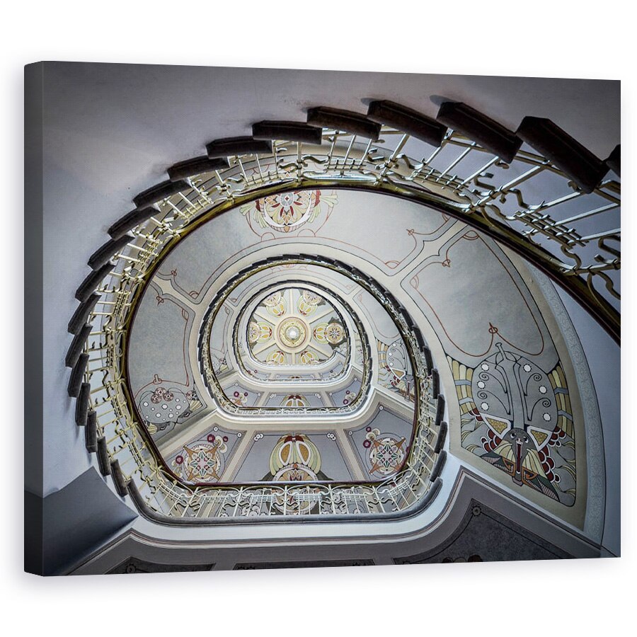 Tablou canvas - Art Nouveau in Riga, Muzeu, Scara, Letonia, Trepte, Decorare, 80 x 100 cm