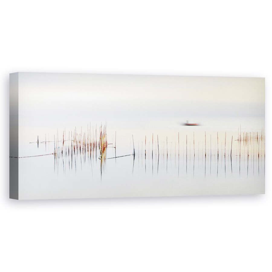 Tablou canvas - Barca, Panorama, Stalpi, Peisaj Marin, Mare, 40 x 100 cm