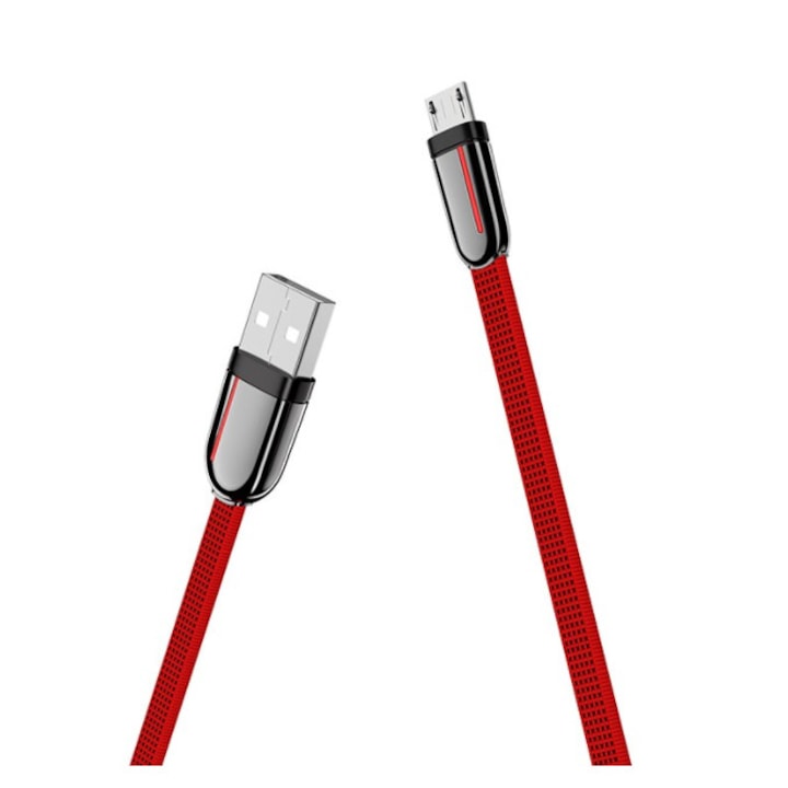 Зареждащ кабел Hoco Micro USB, U74, Fast Charger, 2.4A, 1.2 м., Червен