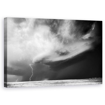 Tablou canvas - Urmarirea Furtunii, Tunet, Nor, Furtuna, Alb-Negru, 60 x 100 cm Tablou canvas - Urmarirea Furtunii, Tunet, Nor, Furtuna, Alb-Negru, 60 x 100 cm