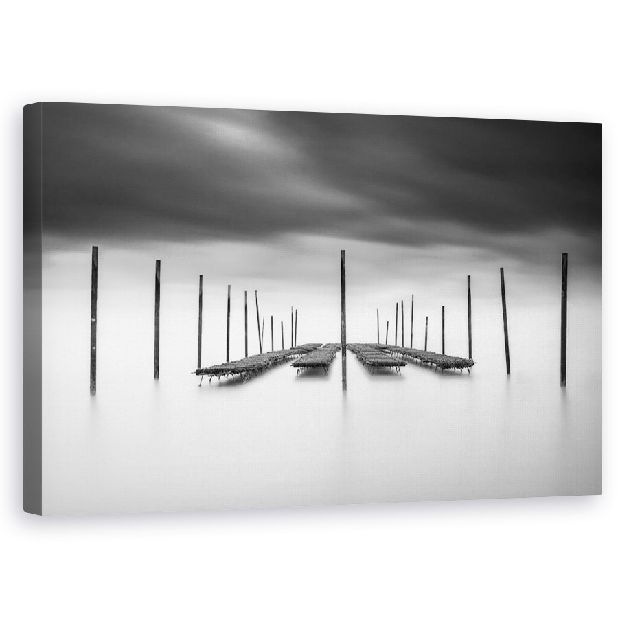 Tablou canvas - Bar, Alb-Negru, Laptos, 60 x 100 cm