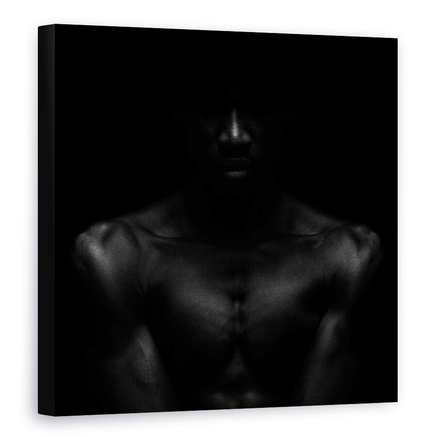 Tablou canvas - Toate Nuantele de Negru, Negru, Barbat, Portret, San Michele Al Tagliamento, Italia, 80 x 80 cm