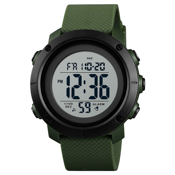 Мъжки часовник SKMEI Fortitude, хронограф, черен / зелен