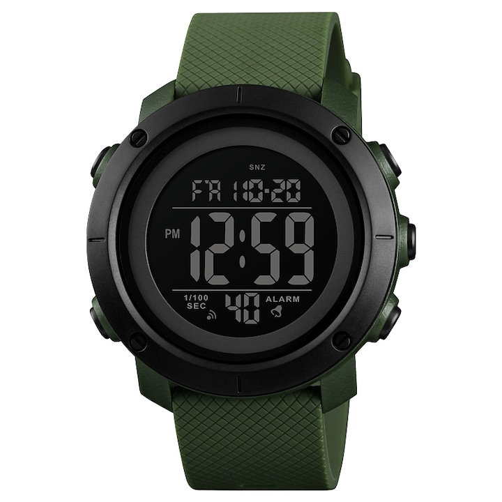 Спортен мъжки часовник SKMEI Fortitude, Хронограф, Зелен / Черен