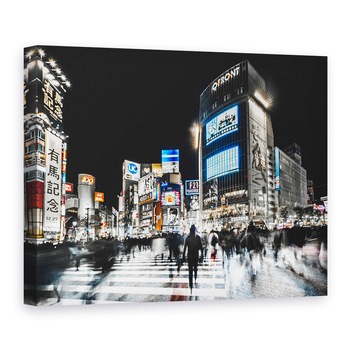 Tablou canvas - Trecere in Shibuya, Tokyo, Strada, Japonia, Oameni, Shibuya, Trecere Shibuya, 90 x 120 cm Tablou canvas - Trecere in Shibuya, Tokyo, Strada, Japonia, Oameni, Shibuya, Trecere Shibuya, 90 x 120 cm