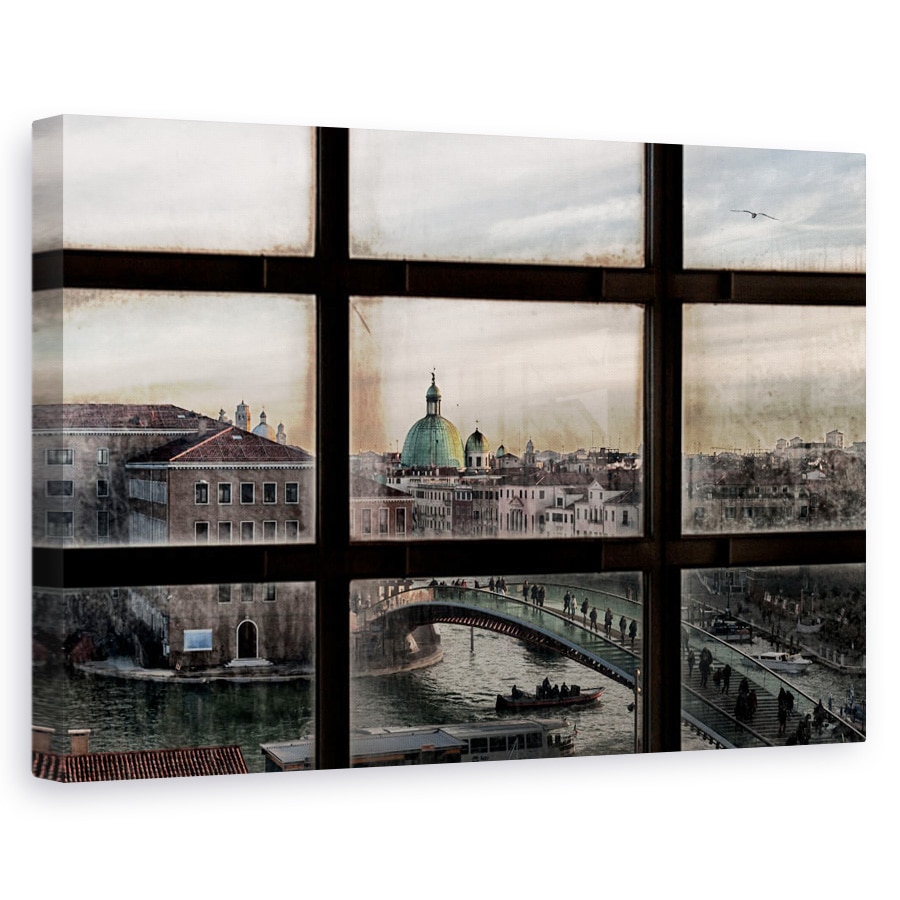 Tablou canvas - Fereastra Catre Venetia, Arhitectura, Venetia, Italia, Fereastra, Dom, Cupola, 40 x 60 cm