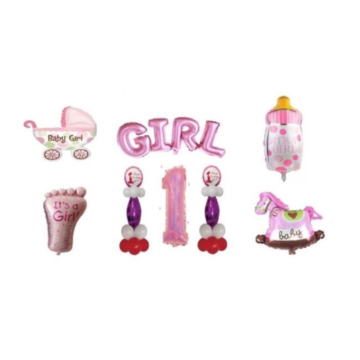 Lufi csomag 1 éves lány, meglepetés ajándék, rózsaszín