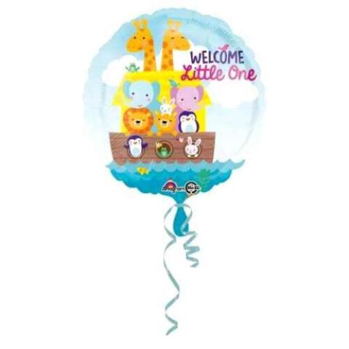 Balon folie, Welcome Little One, cu animalute