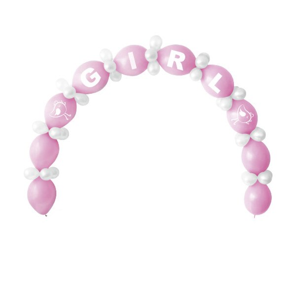 Set baloane multicolore botez fata