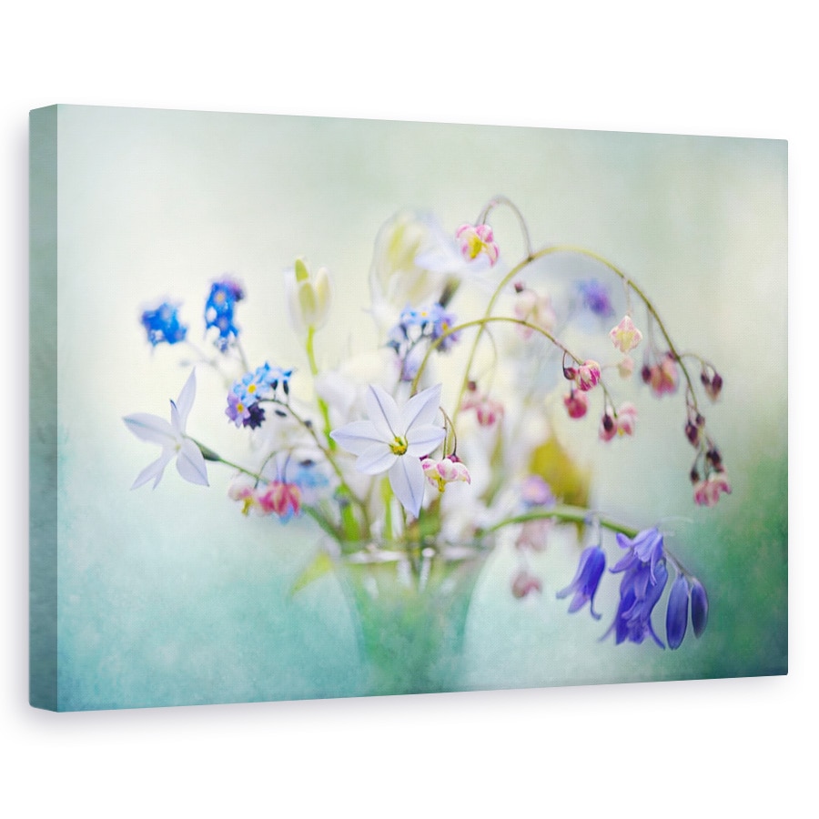 Tablou canvas - Comori de Primavara, Primavara, Floare, Buchet, Vaza, Natura Moarta, 60 x 90 cm