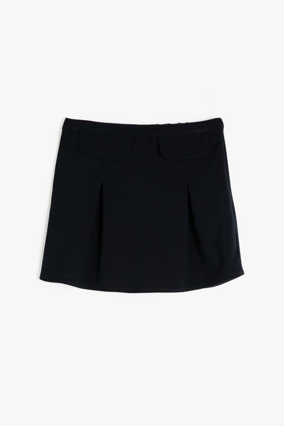 KOTON, Fusta mini din amestec de bumbac, Bleumarin inchis