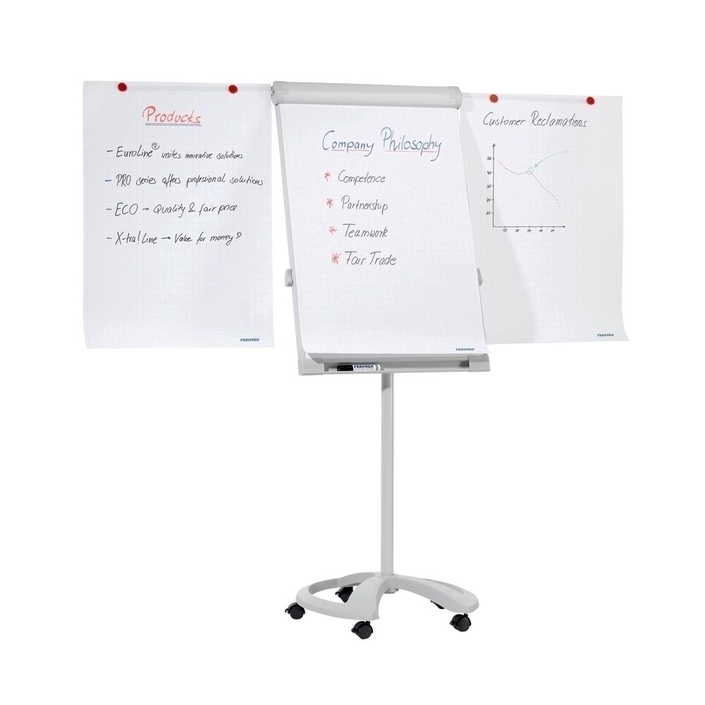 Flipchart mobil Deluxe, Franken, magnetic, metal, 95 x 67 cm