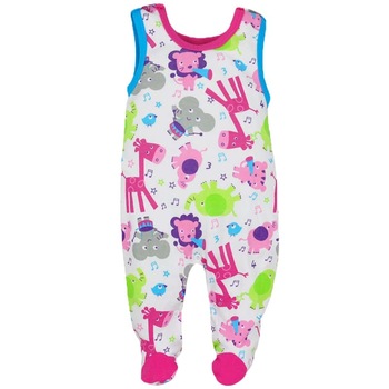 Salopeta fara maneci fetite Koala Zoo 3173RZ, Multicolor, 80 cm Salopeta fara maneci fetite Koala Zoo 3173RZ, Multicolor, 80 cm