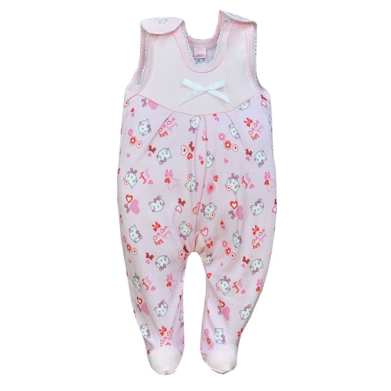 Salopeta fara maneci pentru fetite Koala 0825R-1, Roz, 68 cm