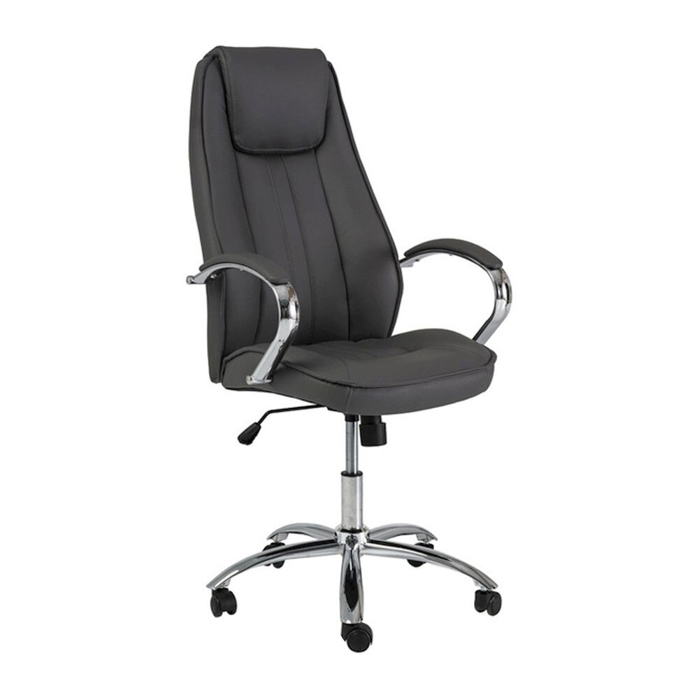 Scaun directorial gri piele ecologica AX Z036