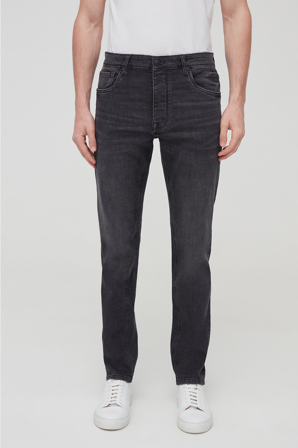 OVS, Blugi elastici slim fit, Negru stins