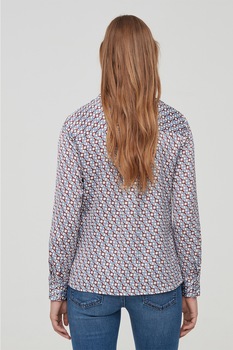 OVS, Camasa cu model abstract, Alb/Bleu/Rosu OVS, Camasa cu model abstract, Alb/Bleu/Rosu