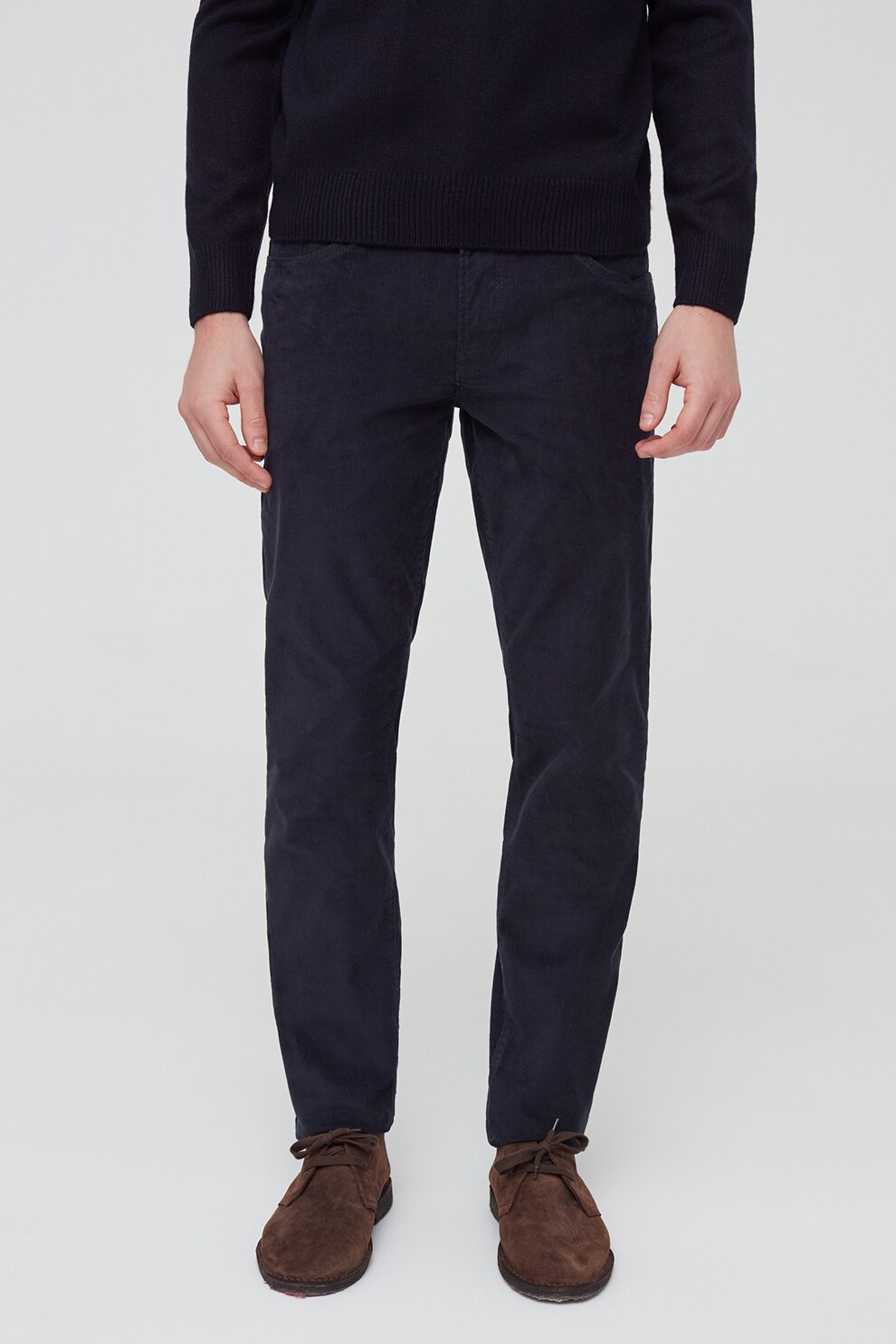 OVS, Pantaloni conici, Bleumarin inchis, S-M
