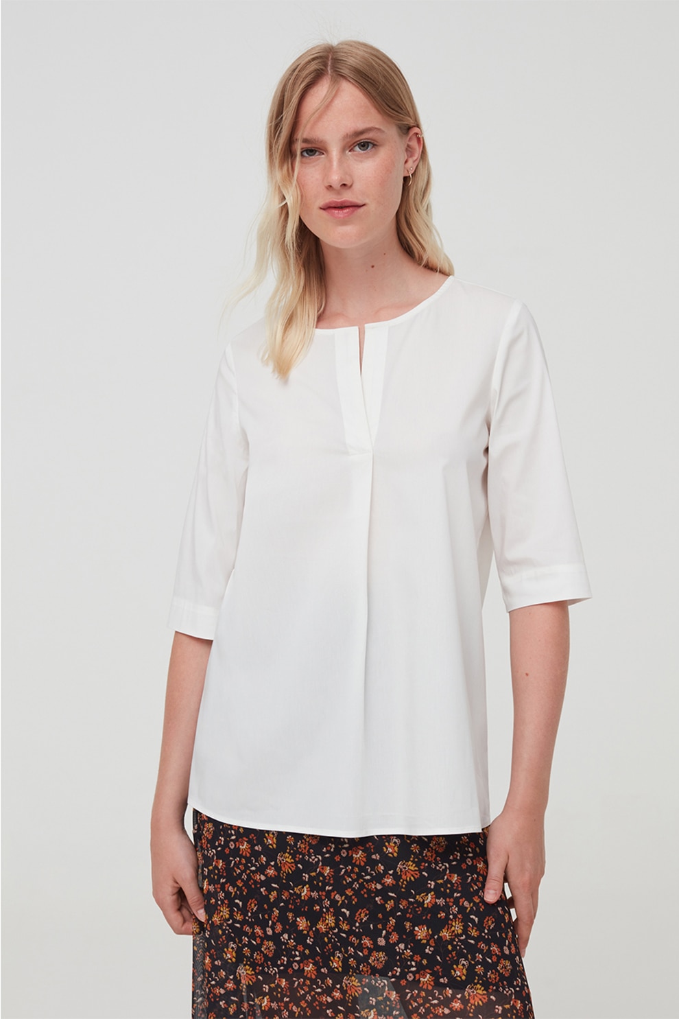 OVS, Bluza cu maneci medii, Alb, S