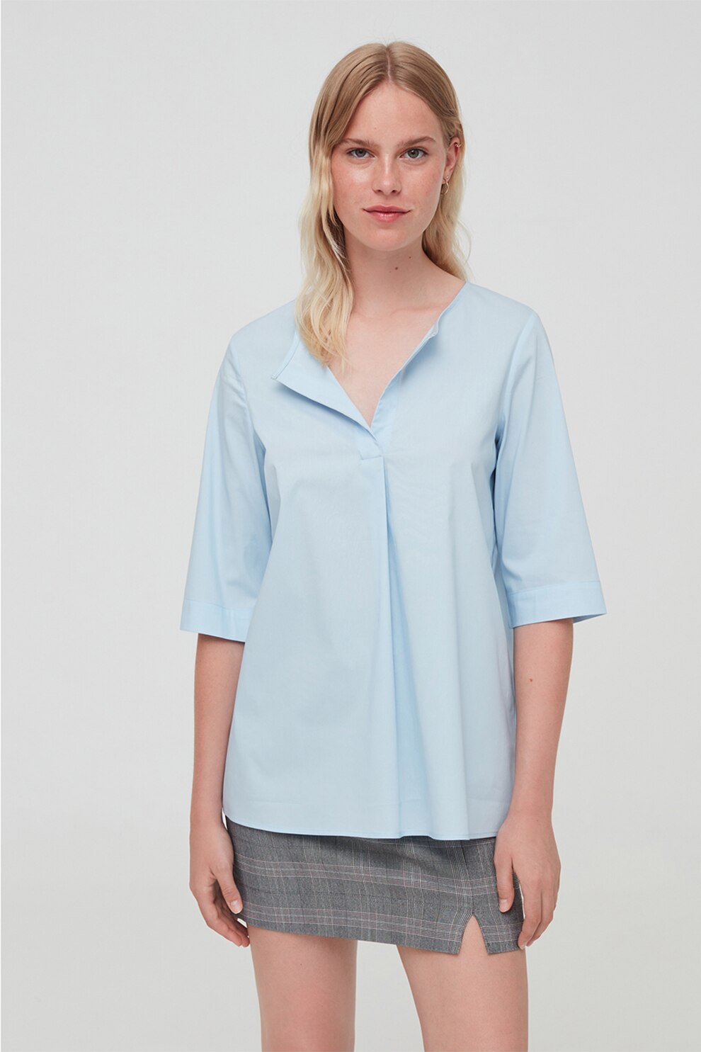 OVS, Bluza cu maneci medii, Albastru aqua