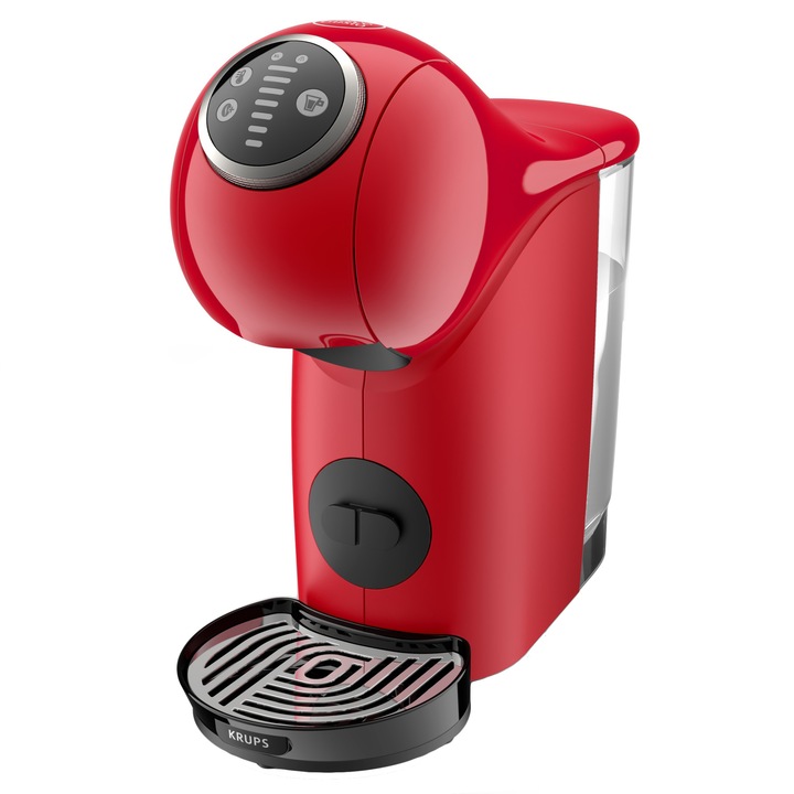Krups KP3405 Genio S Plus Nescafé Dolce Gusto kapszulás kávéfőző, 1500W, 15 bar, 0.8L tartály, Hideg és meleg ital, Piros