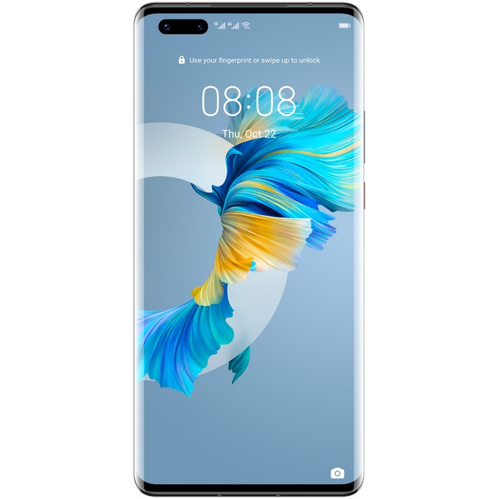 Huawei Mate 40 Pro Mobiltelefon, Kártyafüggetlen, Dual SIM, 256GB, 8GB RAM, 5G, Fekete