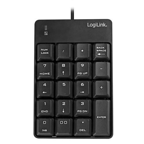 LOGILINK - Additional numeric keyboard with USB connection, black