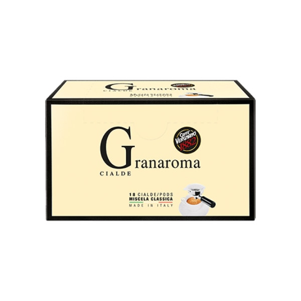 Cafea Vergnano Granaroma Classica, 18 Pods/Cialde, 44mm, 125 g