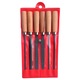 Set 6 pile de fixare Wurth, 07146174, Maner din lemn, 100 mm