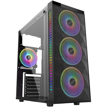 Carcasa Inaza Stealth, Mid-Tower, fara sursa, ATX, Black Carcasa Inaza Stealth, Mid-Tower, fara sursa, ATX, Black