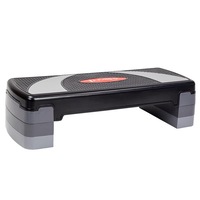 Stepper gimnastica/aerobic HMS AS004, ajustabil 3 trepte, culoare gri-negru