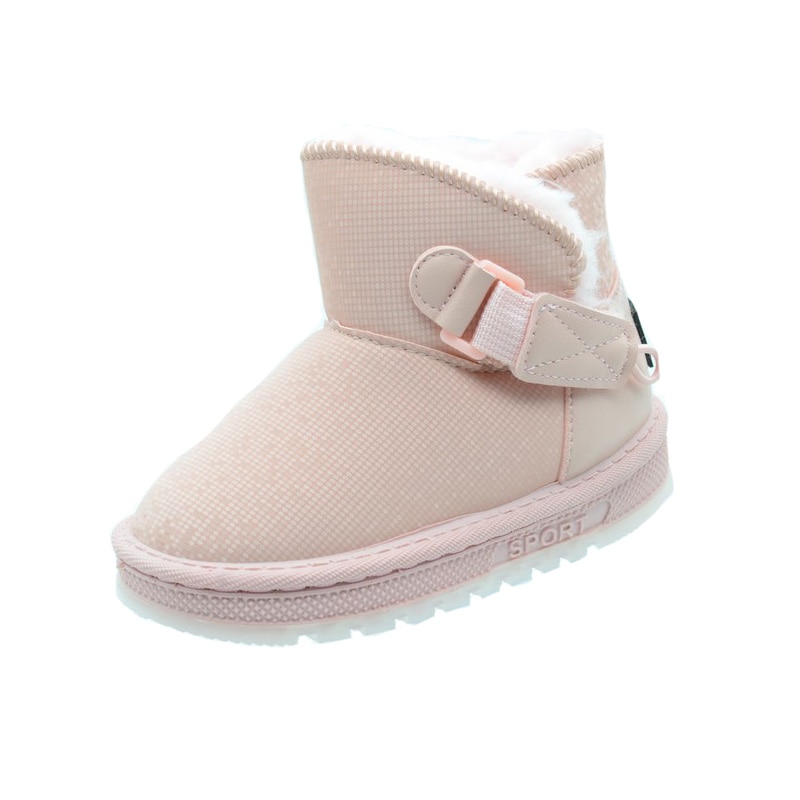 Cizme imblanite pentru fete Bessky FJ666-4B, Roz