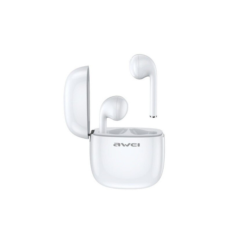 Casti Audio Wireless Awei ,versiune Bluetooth 5.0 ,carcasa Cu Functie De Incarcare ,albe-t28
