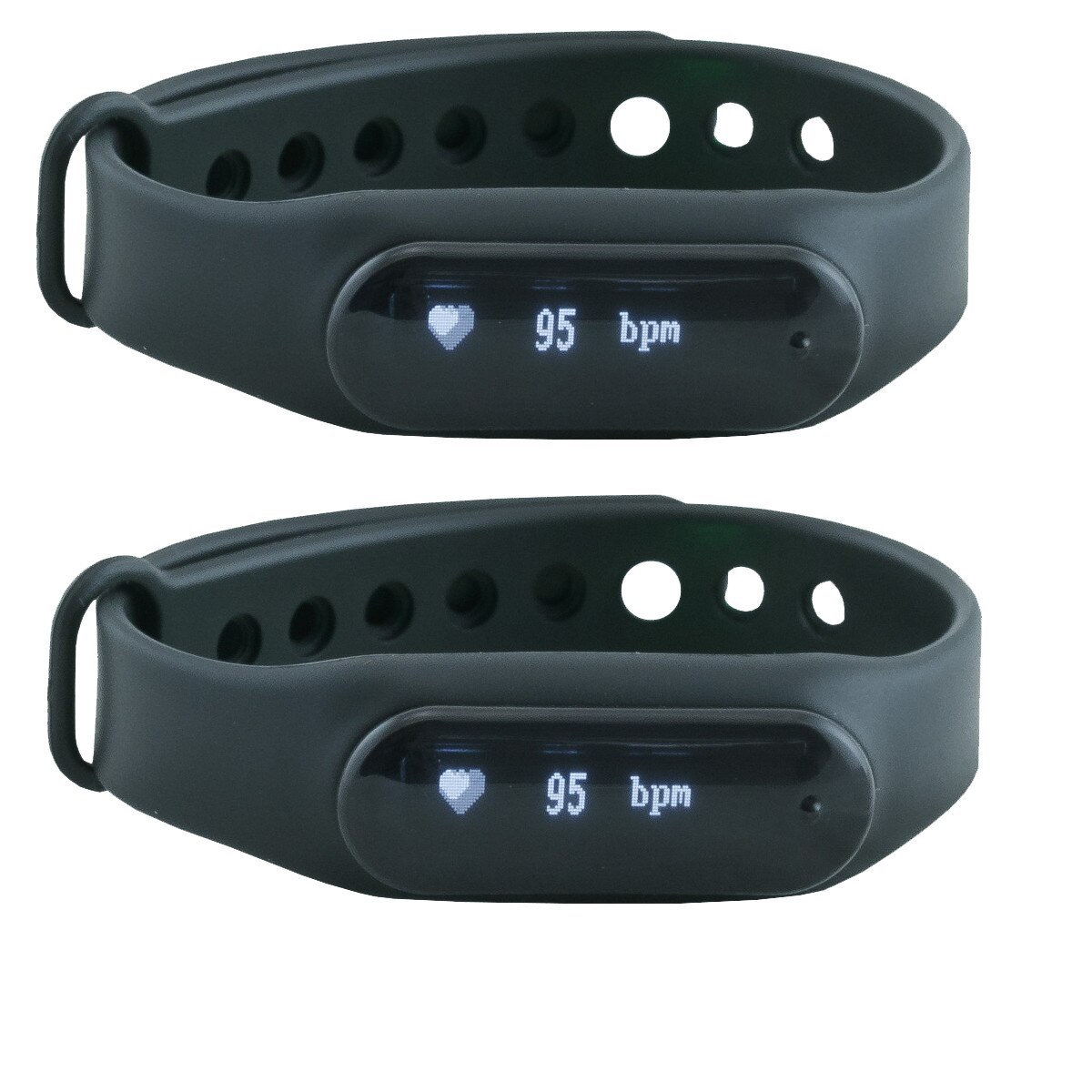 Bratara Smart fitness DayDay, Bluetooth, ecran tactil, monitorizare tensiune, rezistenta la apa, set 2 buc