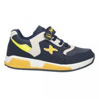 Sneakers copii, culoare bleumarin cu galben, marime 34