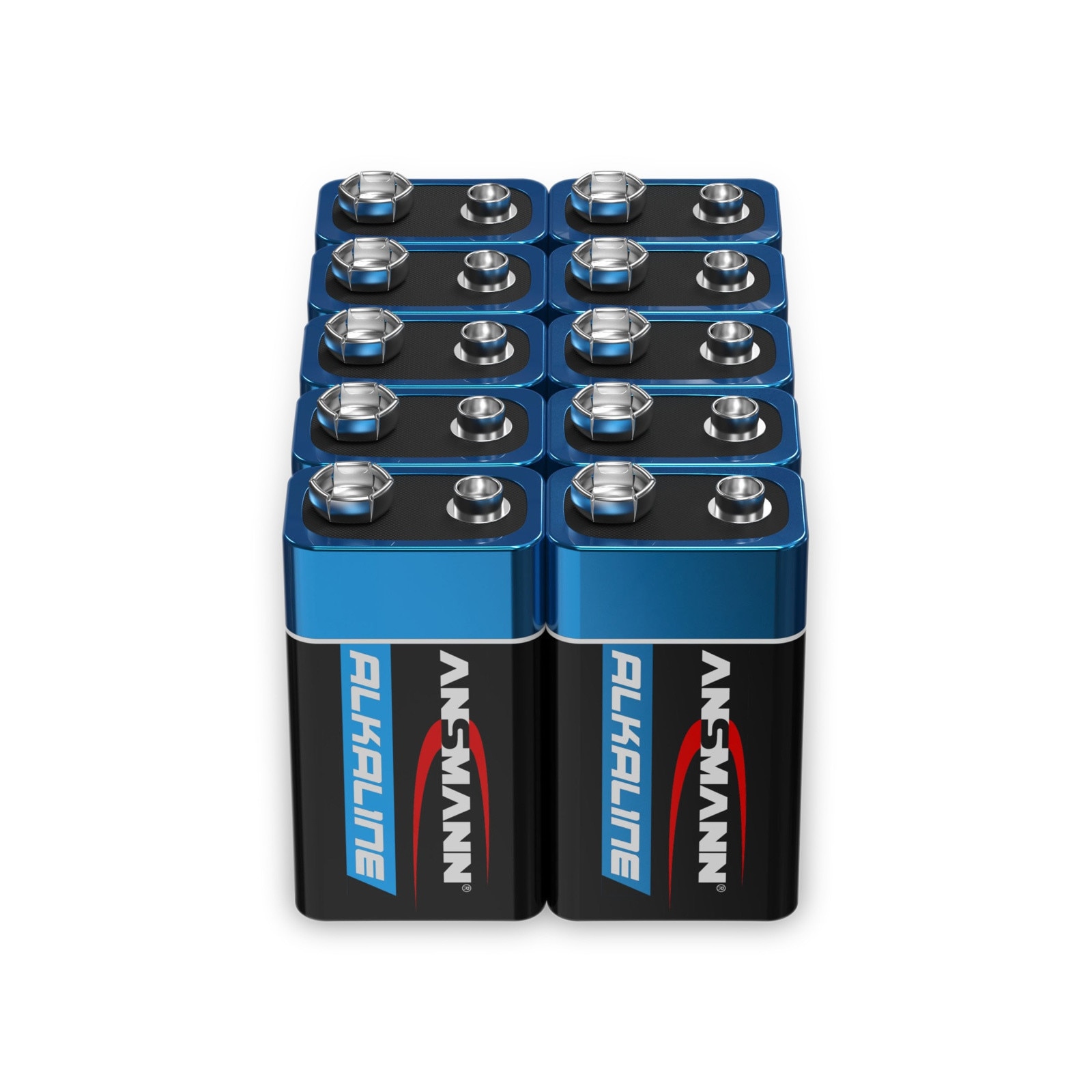Set 10 Baterii Alkaline 9V Profesional Premium - Ansmann