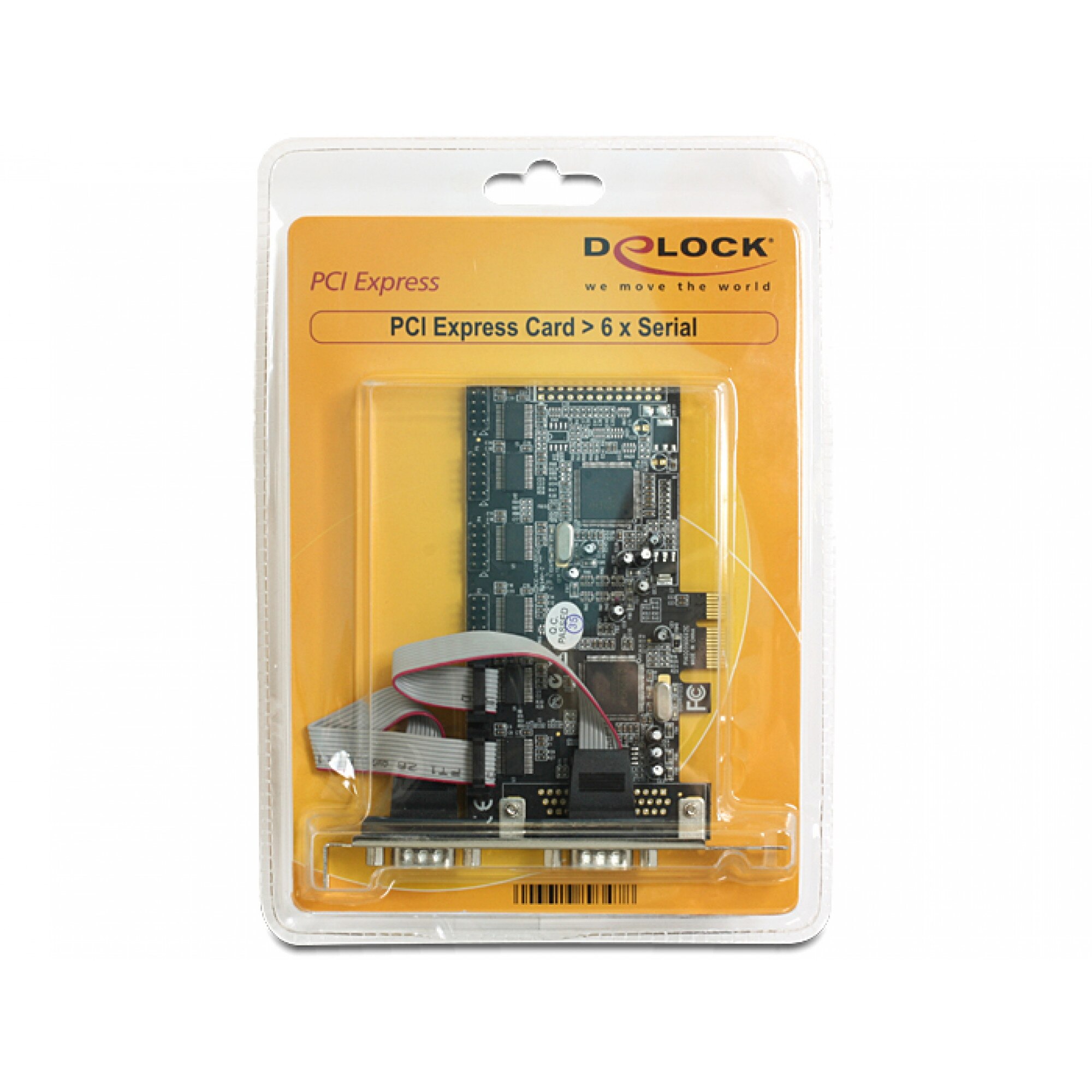 Placa PCI Express cu 6 x Serial RS232, Delock 89347