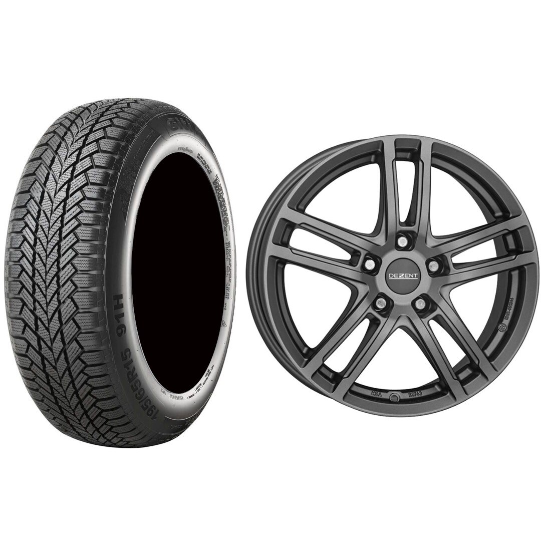 Roata completa Opel GrandlandX, Peugeot 5008 janta aliaj Dezent TZ Graphite 7x17 + anvelopa iarna Giti Giti Winter W1 215/65R17 99H