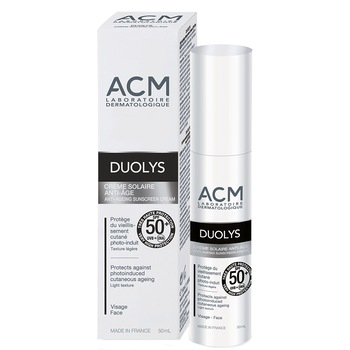 Crema pentru protectie solara antiimbatranire ACM Duolys SPF 50+, 50 ml Crema pentru protectie solara antiimbatranire ACM Duolys SPF 50+, 50 ml