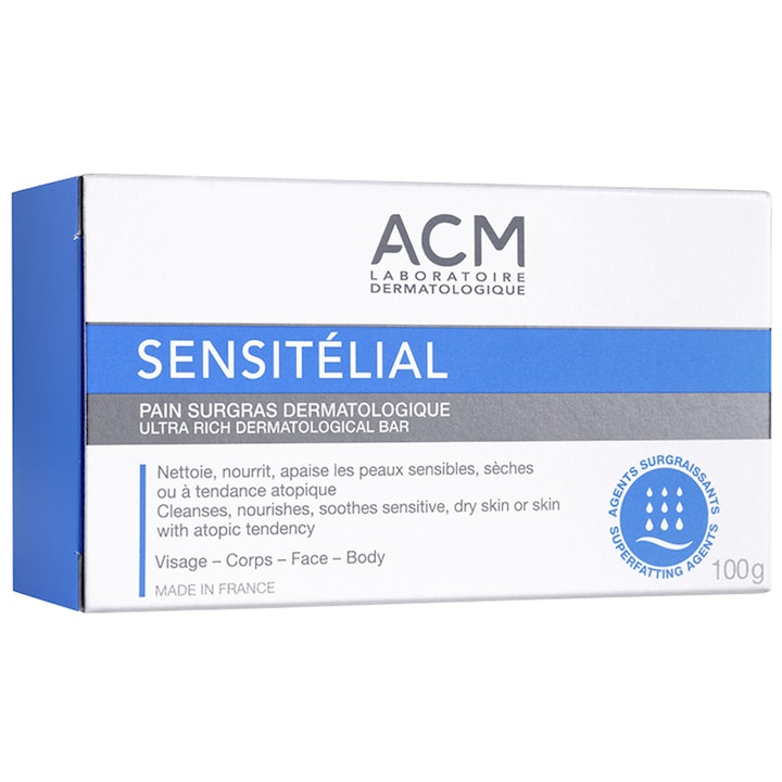 Сапун ACM Sensitelial, Дерматологичен, Подхранващ, 100 гр