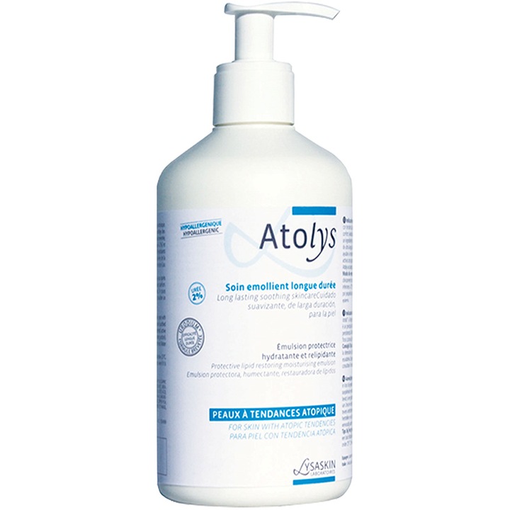 Емулсия Lysaskin Atolys, Дълготрайна хидратация, За суха кожа с атопична тенденция, 200 мл