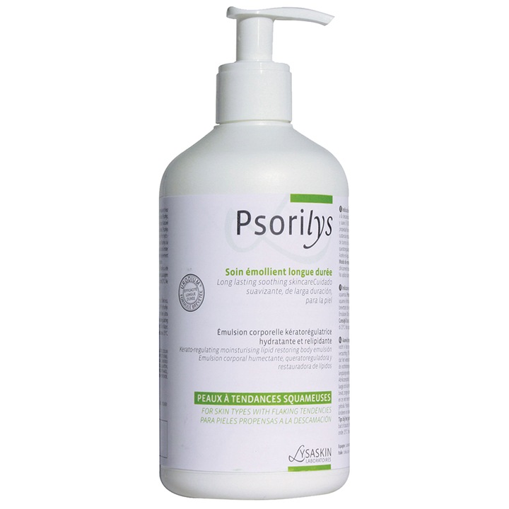 Emulsie kerato-reglatoare Lysaskin Psorilys pentru piele cu tendinta de descuamare, 200 ml